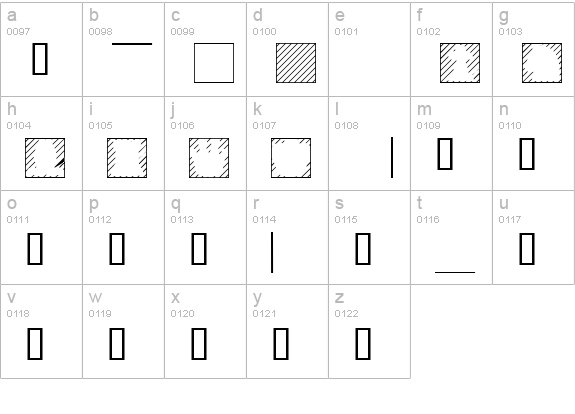 XBobsStandardChess lowercase a-z preview