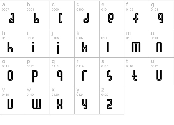 Xefus lowercase a-z preview