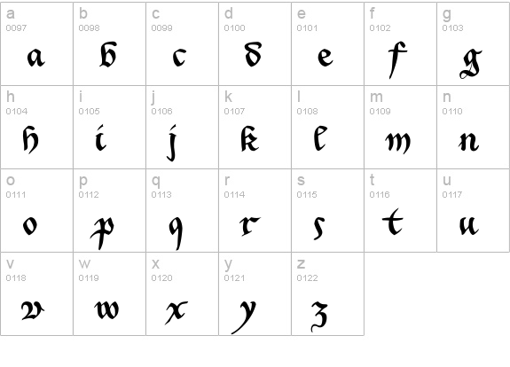 Xenippa lowercase a-z preview