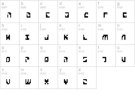 Xenophobia Condensed lowercase a-z preview