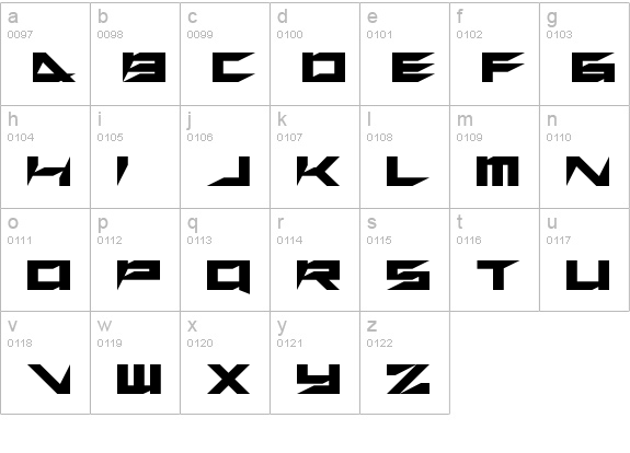 Xero's Retreat lowercase a-z preview