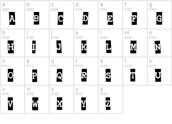 Xerography lowercase a-z preview