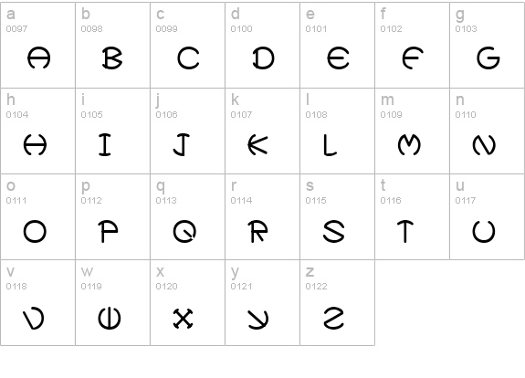 Xevius Medium lowercase a-z preview