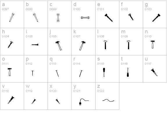 XIngyDingIII lowercase a-z preview