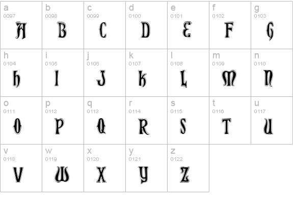 Xiphos College lowercase a-z preview