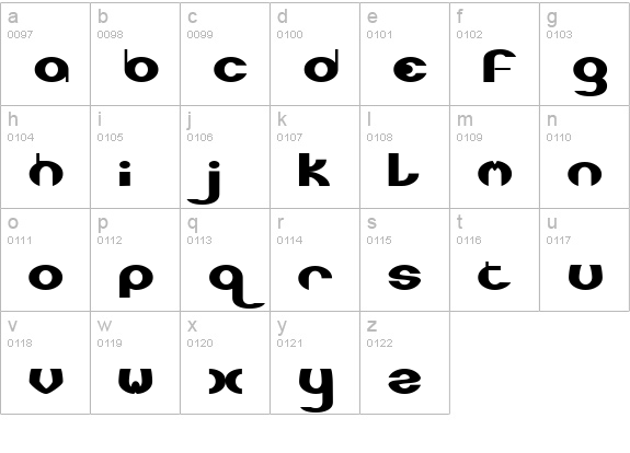 XLR8 lowercase a-z preview