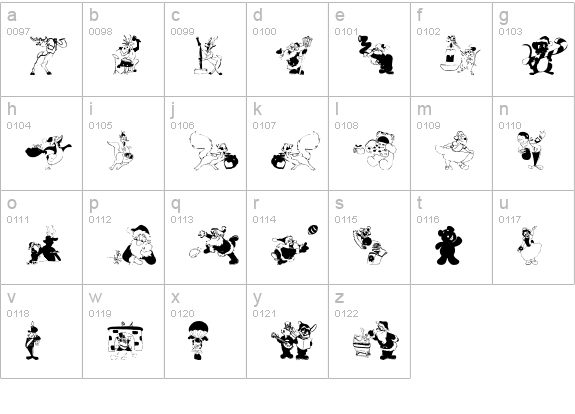 XmasBatzz lowercase a-z preview