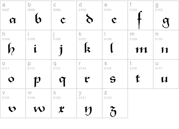 XmasTerpieceSwashes lowercase a-z preview