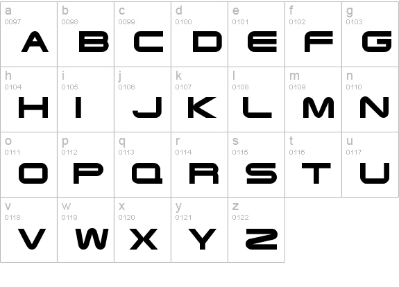 Xoireqe lowercase a-z preview