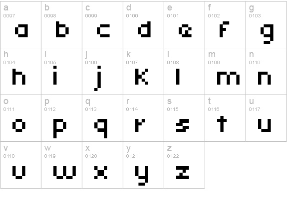 xpaider pixel explosion 01 lowercase a-z preview
