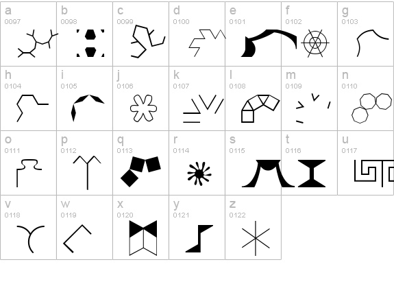 XPatColumRow lowercase a-z preview