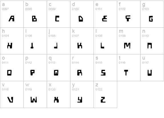 XPED Distressed lowercase a-z preview