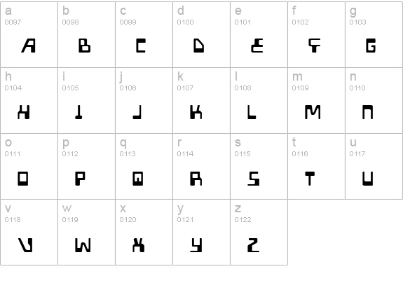 XPED Light lowercase a-z preview