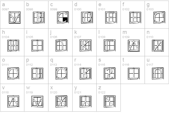 XperimentypoThree-C-Square lowercase a-z preview