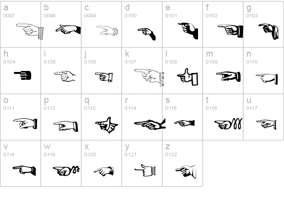 XPhyngern lowercase a-z preview
