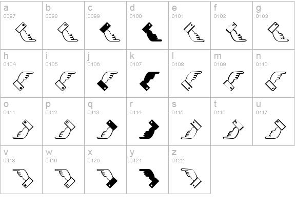 XPointedDesert lowercase a-z preview