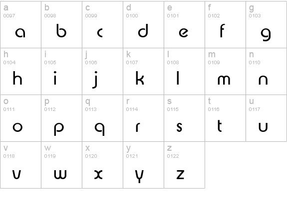 Xpressive lowercase a-z preview