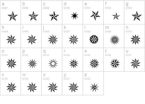 XStarsAndStripesOne lowercase a-z preview