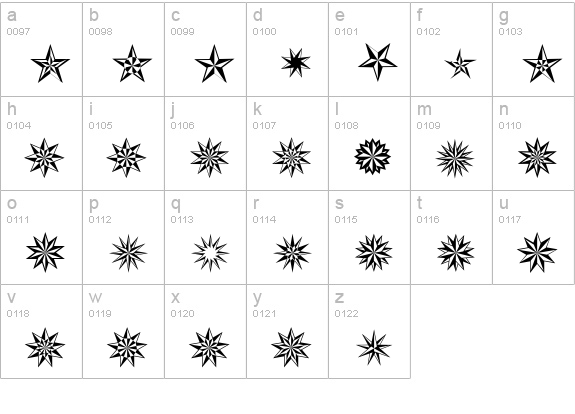 XStarsAndStripesTwo lowercase a-z preview