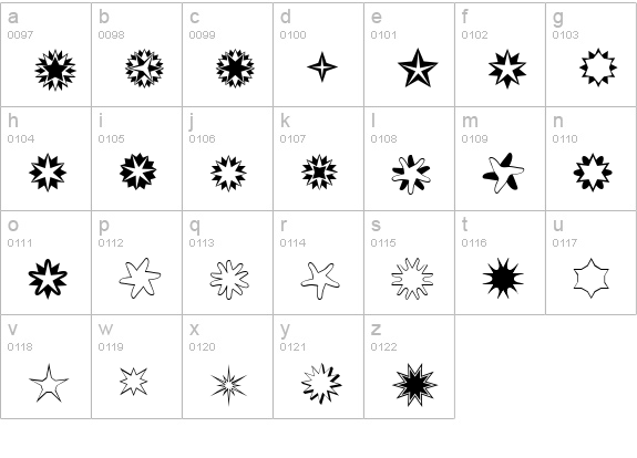 XStellaSternBright lowercase a-z preview