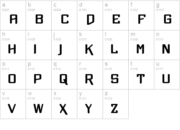 Xtreme Chrome lowercase a-z preview