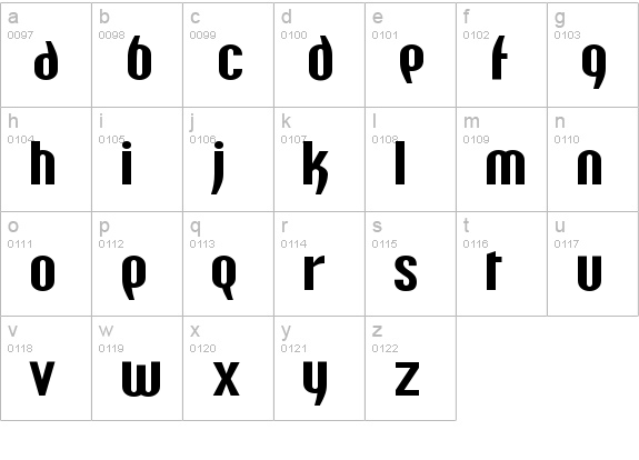 Y2K Analog Legacy lowercase a-z preview