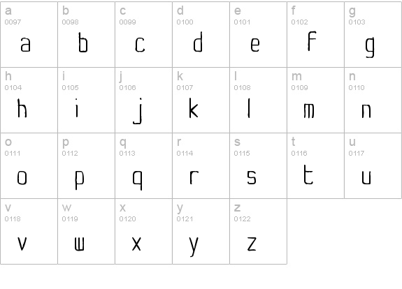 Yachting Type lowercase a-z preview