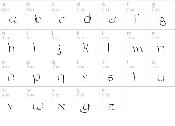 YaelOkFch lowercase a-z preview