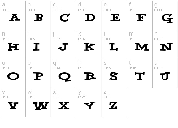 Yahoo!Â© lowercase a-z preview