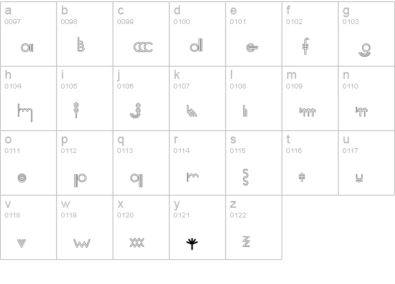 Yakkmakk lowercase a-z preview