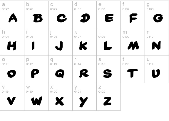 Yard Sale lowercase a-z preview