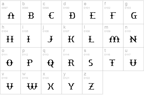 Yawnovision lowercase a-z preview