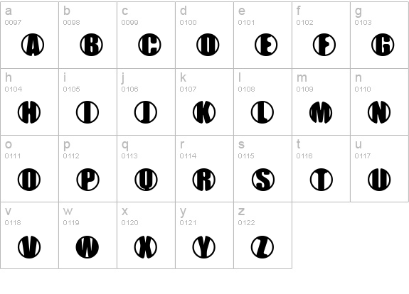 YChrome Contained lowercase a-z preview