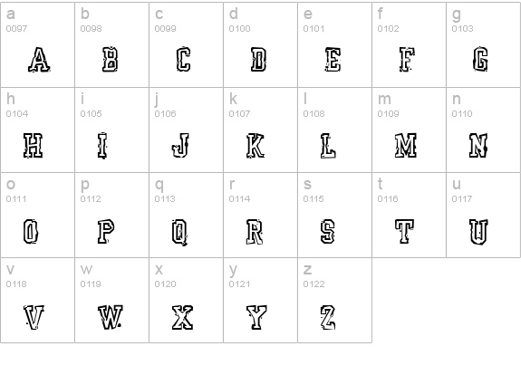 YearBookMess lowercase a-z preview