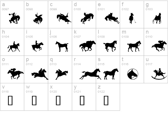 YeeHaw lowercase a-z preview