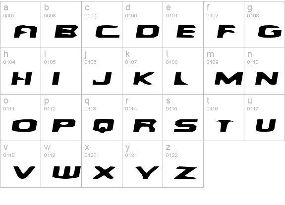 Yellow Dog lowercase a-z preview