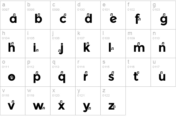 YentNotes lowercase a-z preview
