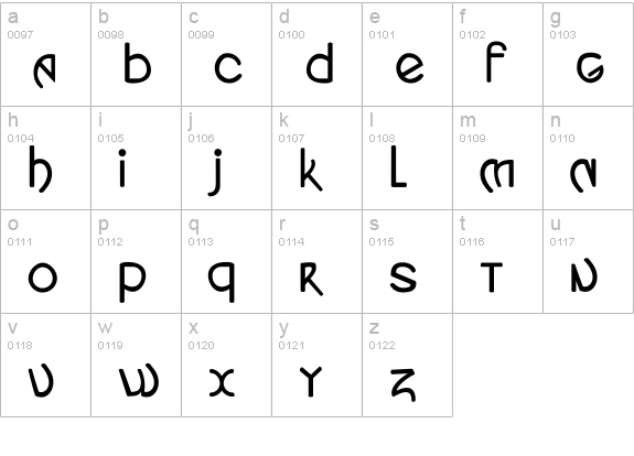 Yes:TimeWord lowercase a-z preview