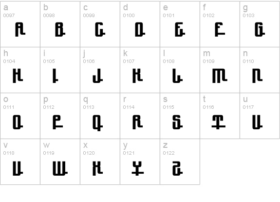 YnduPro lowercase a-z preview