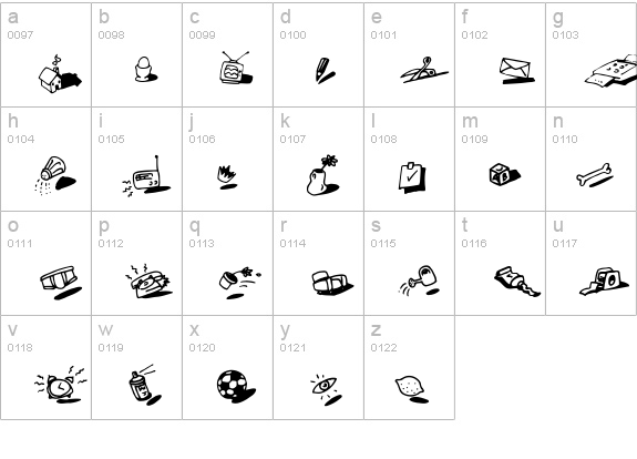 yodle lowercase a-z preview
