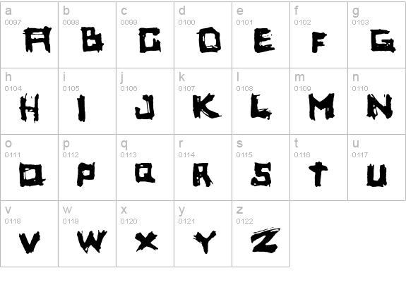 yoicks lowercase a-z preview