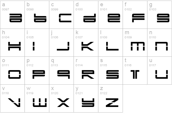 Yonderre lowercase a-z preview