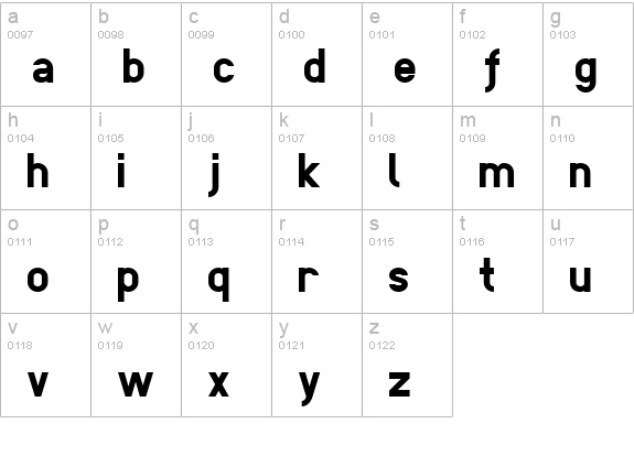Yoru_akari lowercase a-z preview
