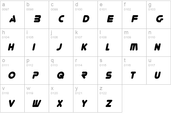 You're Gone Italic lowercase a-z preview