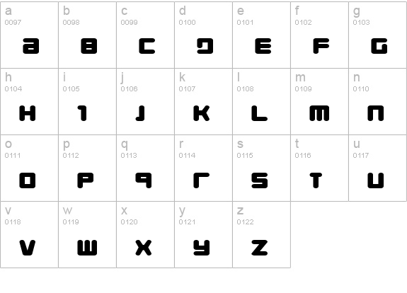 Young Techs Expanded lowercase a-z preview