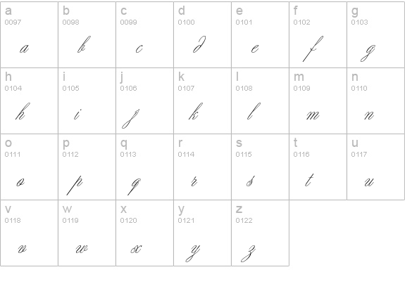 YoungBaroquePlain lowercase a-z preview
