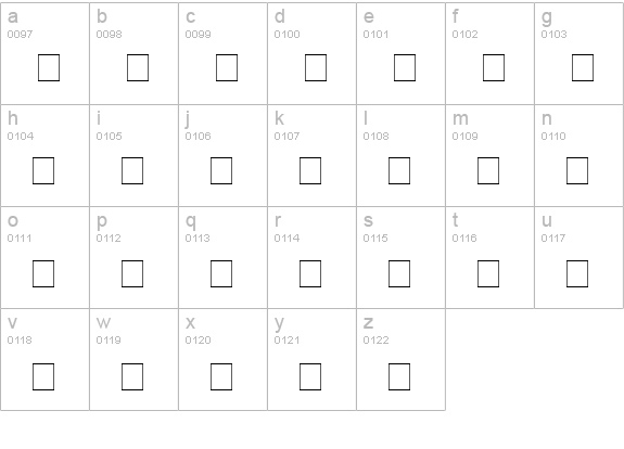 Ysgarth English Normal lowercase a-z preview