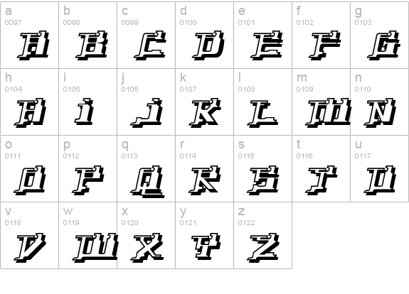 Yytrium lowercase a-z preview