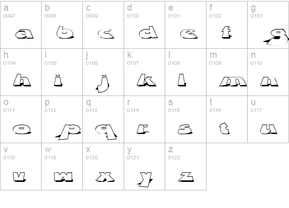 Z Dabble Down lowercase a-z preview