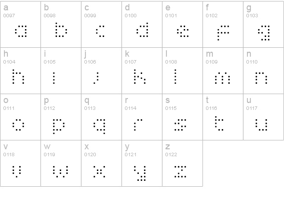 Zado lowercase a-z preview